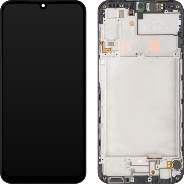 Display cu Touchscreen MP compatibil cu Samsung Galaxy A24 4G A245, cu Rama, Versiune OLED, Negru - Compatibila, spus pe fata