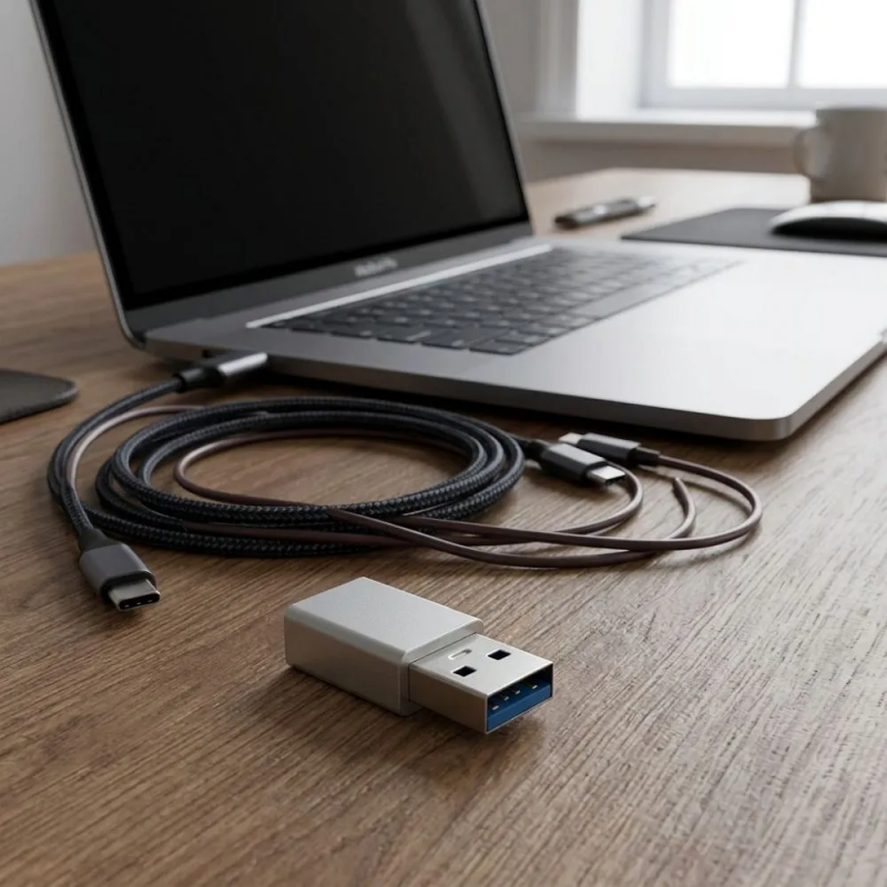 Adaptor Date si Incarcare USB-C - USB-A Blue Star, Alb - Ce face mai exact