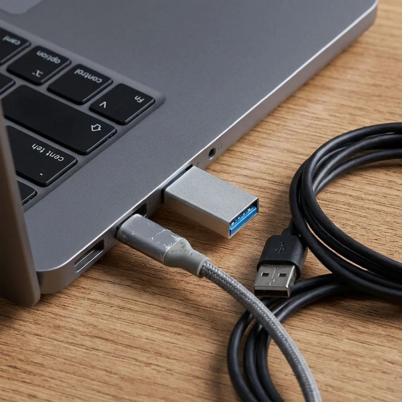 Adaptor Date si Incarcare USB-C - USB-A Blue Star, Alb - Momentele in care conteaza