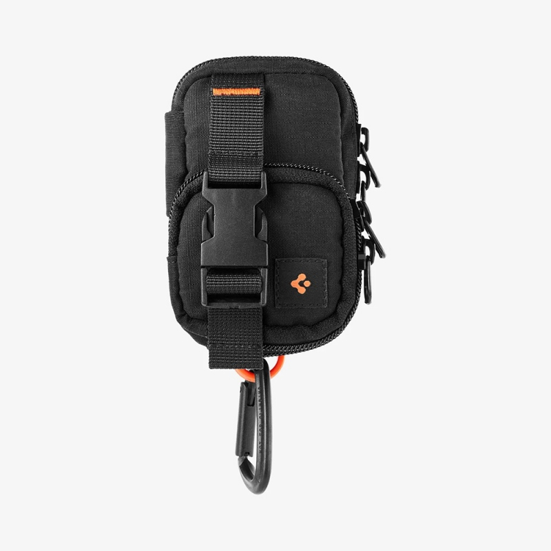 Borseta Universala MagSafe pentru Telefon, Spigen, Snap Zip, Neagra AFA09338 - Compact si portabil pentru calatorii zilnice