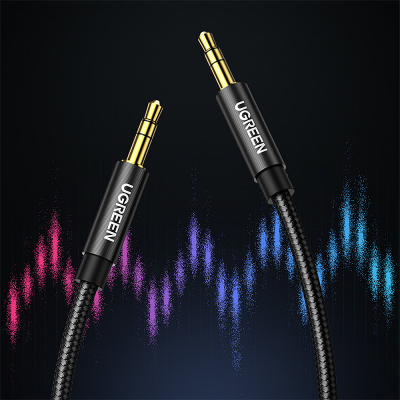 Cablu Audio 3.5mm - 3.5mm UGREEN AV112, 1m, Negru - Lungime si folosire