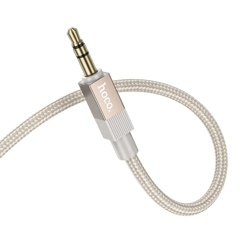 Cablu Audio 3.5mm - 3.5mm HOCO UPA32, 1m, Auriu - Conexiune jack clasica