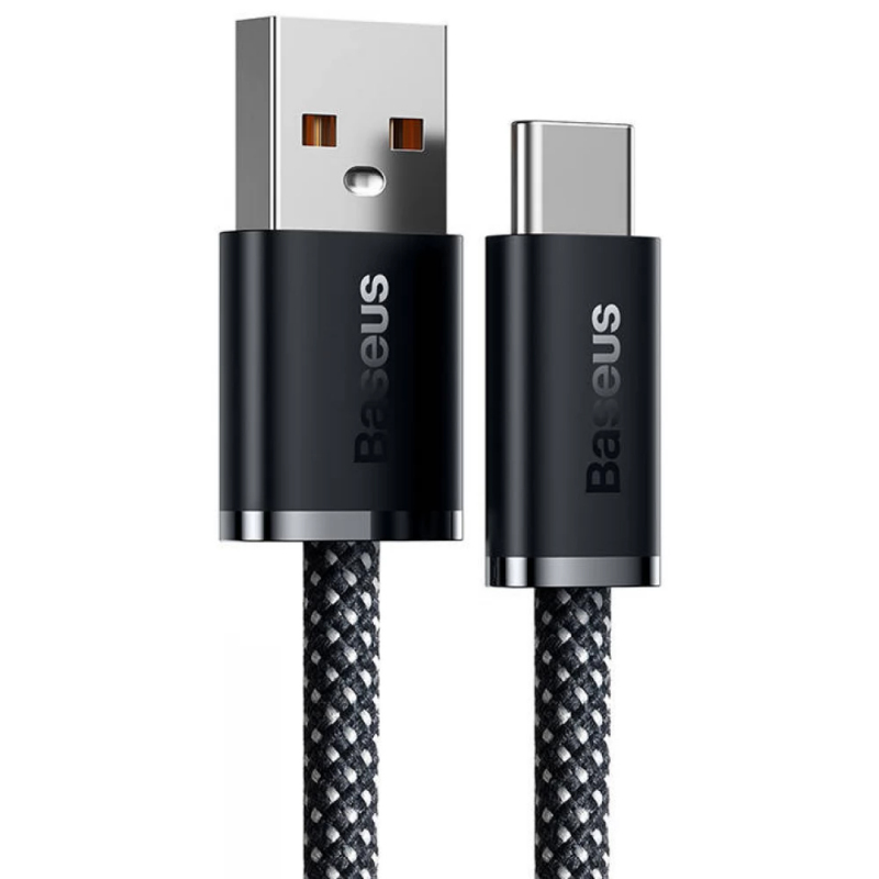 Cablu Date si Incarcare USB-A - USB-C Baseus Dynamic Series, 100W, 2m, Gri CALD000716 - Conectori si putere