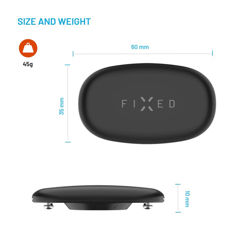 Monitor Ritm Cardiac Fixed cu centura, Neagra - Conectarea dubla, Bluetooth si ANT+