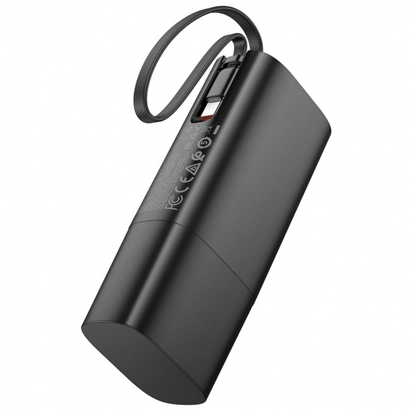 Baterie Externa HOCO J148 2in1, 5000mAh, 20W, PD, 2 x USB-C, Neagra