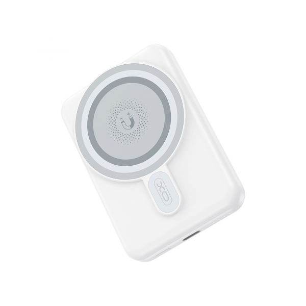 Baterie Externa Wireless XO Design PR264, 10000mAh, 20W, PD + FQI, 1 x QI - 1 x USB-C, Alba