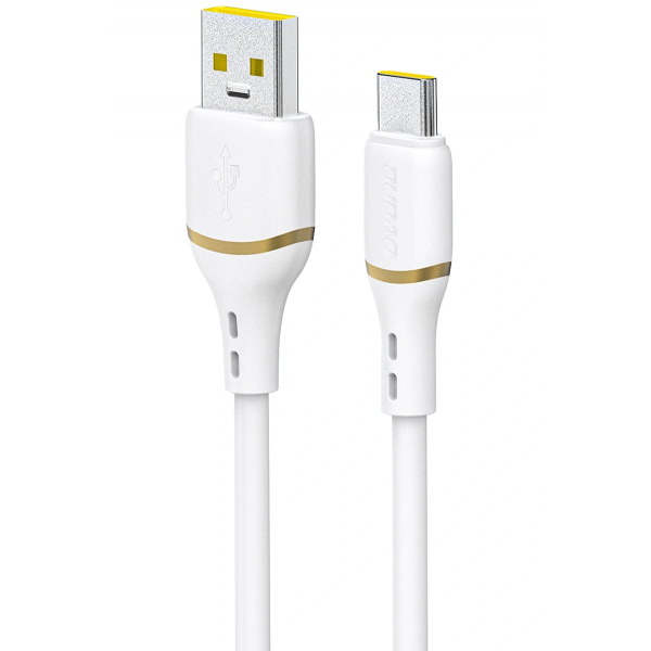 Cablu Date si Incarcare USB-A - USB-C Dudao L25T, 100W, 1m, Alb
