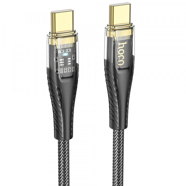 Cablu Date si Incarcare USB-C - USB-C HOCO U121, 60W, 1.2m, Negru
