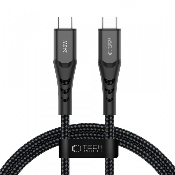 Cablu Date si Incarcare USB-C - USB-C Tech-Protect UB11T Ultraboost, 240W, 1m, Negru