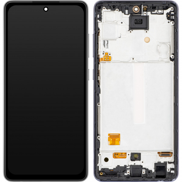 Display cu Touchscreen MP compatibil cu Samsung Galaxy A52 5G A526 / A52 A525 / A52s 5G A528, cu Rama, Versiune OLED, Negru