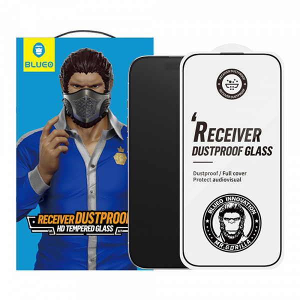 Folie de protectie Ecran Blueo Anti-Dust HD pentru Apple iPhone 17 Air, Sticla Securizata, Full Glue, Neagra