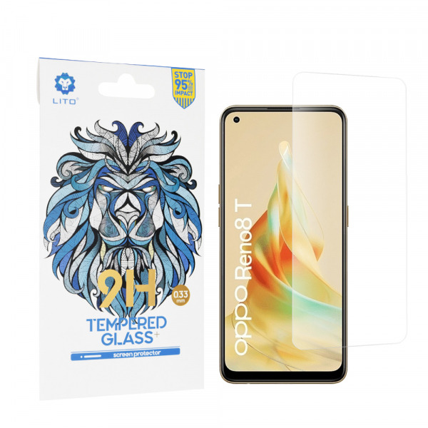 Folie de protectie Ecran Lito Classic pentru Oppo Reno8 T, Sticla Securizata, Full Glue, 2.5D