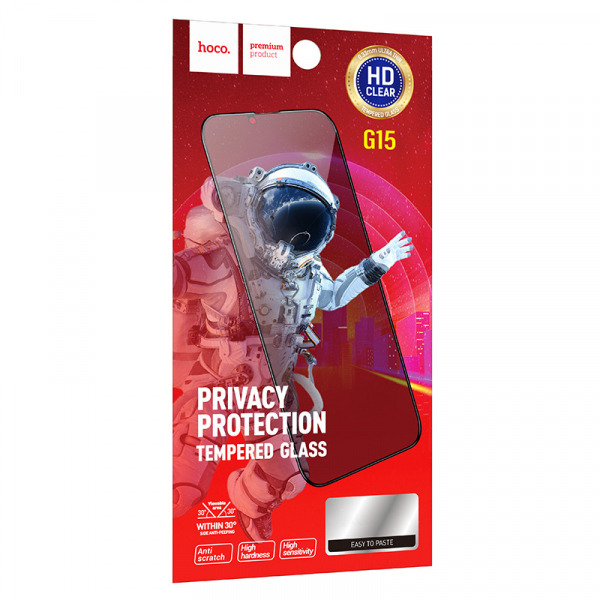 Folie de protectie Ecran Privacy HOCO G15 pentru Apple iPhone 11 / XR, Sticla Securizata, Full Glue, 5D