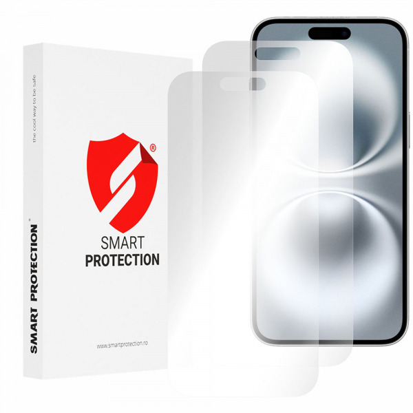Folie de protectie Ecran Smart Protection Premium Classic pentru Apple iPhone 16 Plus, Plastic, Set 2 bucati