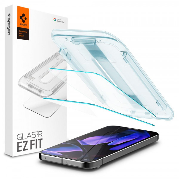 Folie de protectie Ecran Spigen GlastR EZ FIT pentru Google Pixel 9 / 9 Pro, Sticla Securizata, Full Glue, Set 2 bucati, 2.5D AGL08442