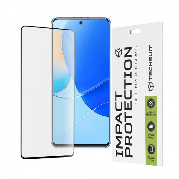 Folie de protectie Ecran Techsuit pentru Huawei nova 9 SE 4G, Sticla Securizata, Full Glue, 111D, Neagra