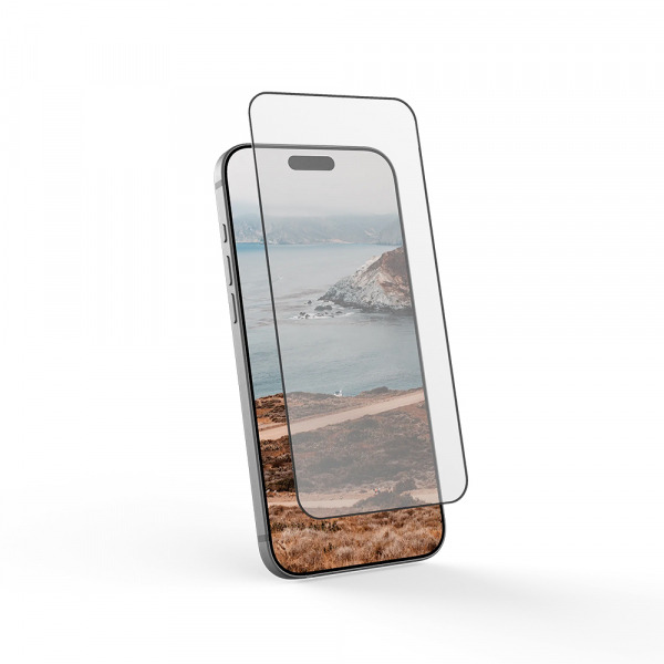 Folie de protectie Ecran Urban Armor Gear Shield pentru Apple iPhone 17 Pro, Sticla Securizata, Full Glue, Neagra