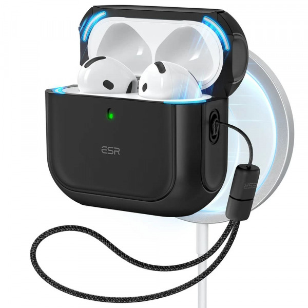Husa ESR Orbit Hybrid pentru Apple AirPods 4, Neagra