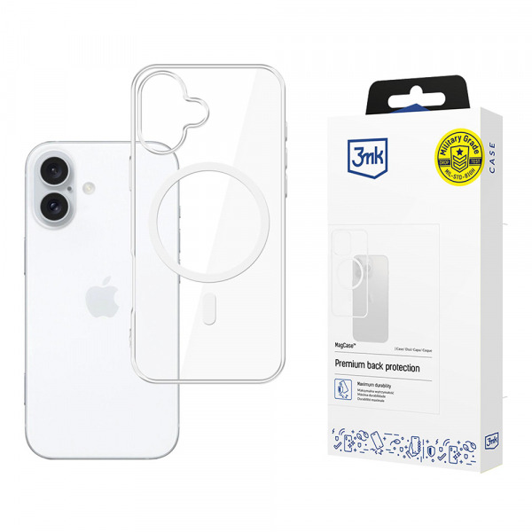 Husa MagSafe pentru Apple iPhone 17, 3MK, MagCase, Transparenta