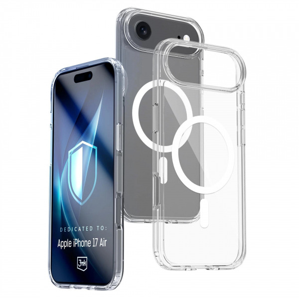 Husa MagSafe pentru Apple iPhone 18 Pro Max / 17 Pro Max, 3MK, Armor MagCase, Transparenta