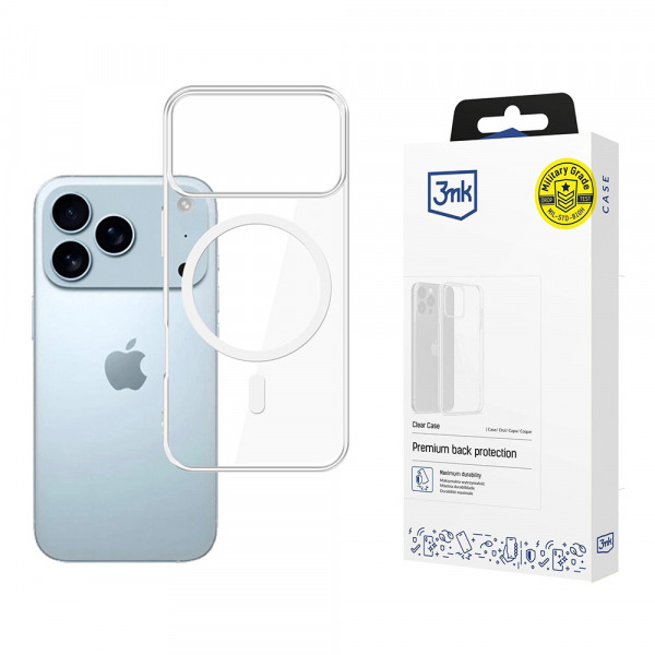 Husa MagSafe pentru Apple iPhone 18 Pro Max / 17 Pro Max, 3MK, Clear MagCase, Transparenta