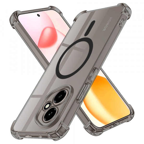 Husa MagSafe pentru Honor X6b, Techsuit, Shockproof Clear, Fumurie