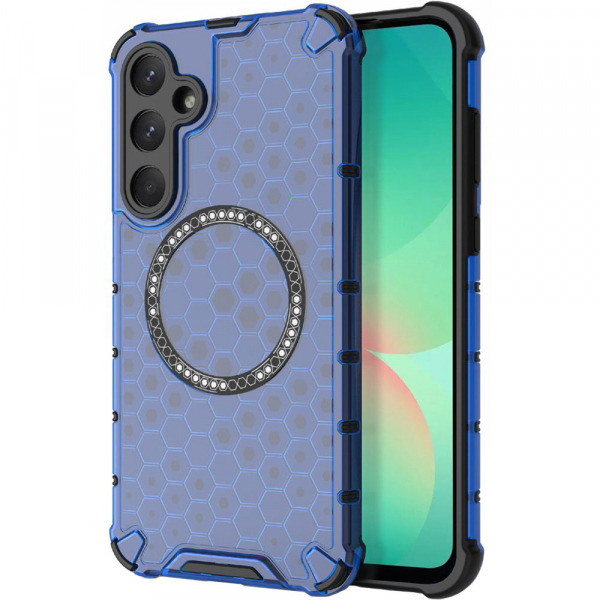Husa MagSafe pentru Samsung Galaxy A26 A266, Techsuit, HoneyComb Shield, Albastra
