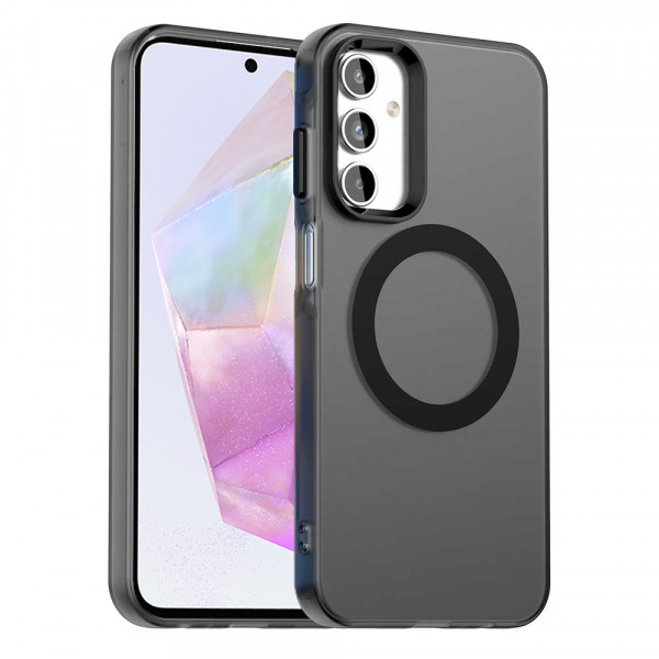 Husa MagSafe pentru Samsung Galaxy A35 5G A356, Techsuit, CandyCase, Neagra