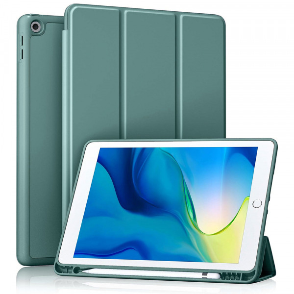 Husa pentru Apple iPad 10.2 (2021) / 10.2 (2020) / 10.2 (2019), Techsuit, Flex Trifold, Verde
