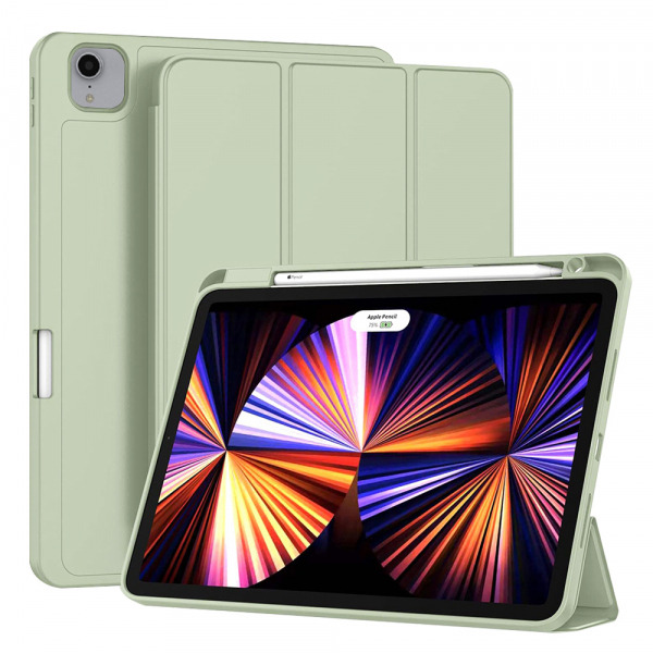 Husa pentru Apple iPad Pro 11 (2022) / Pro 11 (2021) / Pro 11 (2020) / Pro 11 (2018), Techsuit, Flex Trifold, Verde Matcha