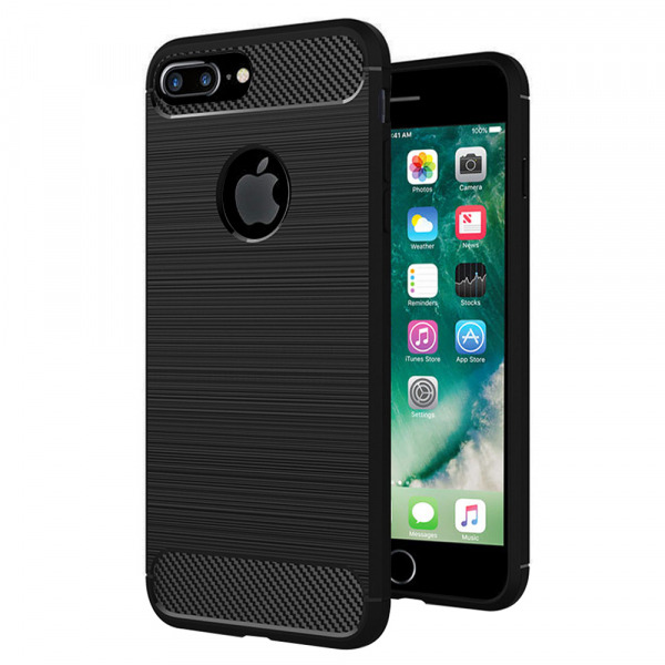 Husa pentru Apple iPhone 7 Plus, Techsuit, Carbon, Neagra