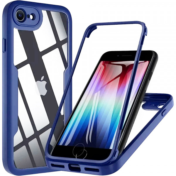Husa pentru Apple iPhone SE (2022) / SE (2020) / 8 / 7, Techsuit, ColorVerse 360, Albastra