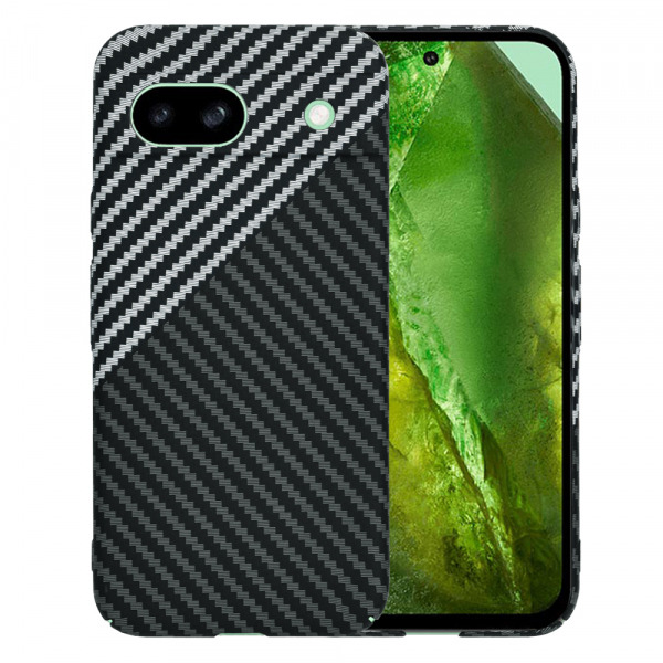 Husa pentru Google Pixel 8a, Techsuit, Carbonite FiberShell, Neagra Gri
