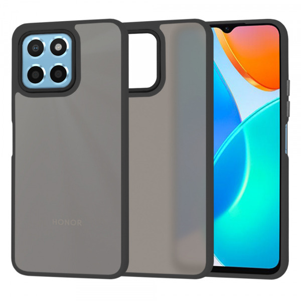 Husa pentru Honor 70 Lite / X6 / X8 5G, Techsuit, HaloFrost, Neagra