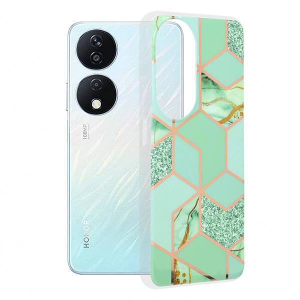 Husa pentru Honor X7b 5G / 90 Smart / X7b 4G, Techsuit, Marble, Verde