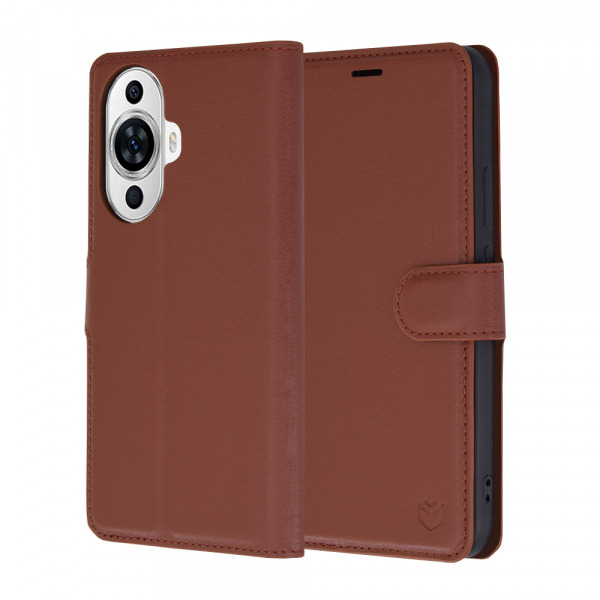Husa pentru Huawei nova 12s / nova 11, Techsuit, Leather Folio, Maro
