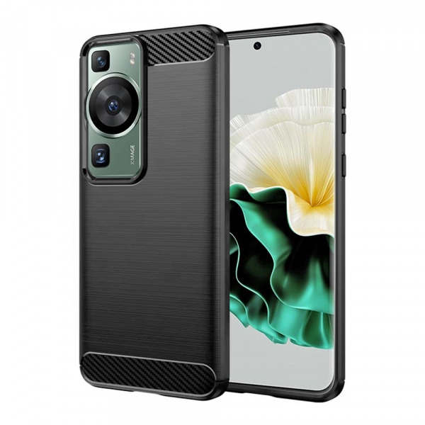 Husa pentru Huawei P60 / P60 Pro, Techsuit, Carbon, Neagra