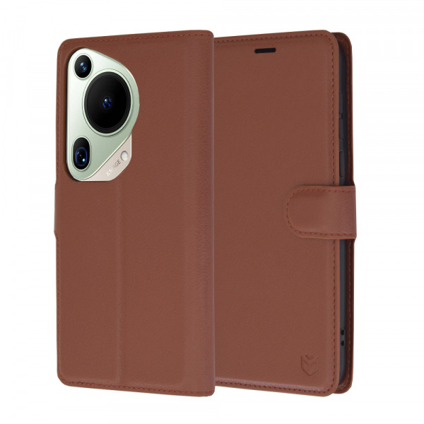 Husa pentru Huawei Pura 70 Ultra, Techsuit, Leather Folio, Maro