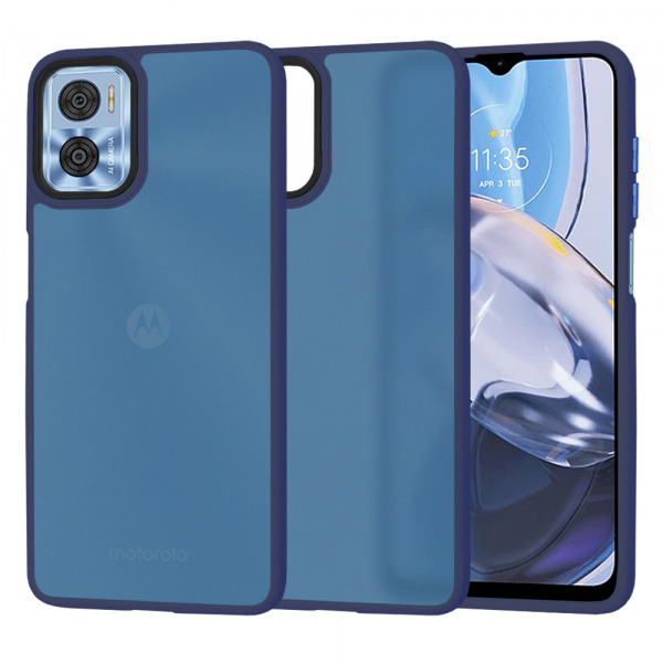 Husa pentru Motorola Moto E22i / E22, Techsuit, HaloFrost, Bleumarin