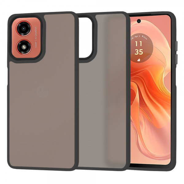 Husa pentru Motorola Moto G04s / E14 / G04 / G24, Techsuit, HaloFrost, Neagra