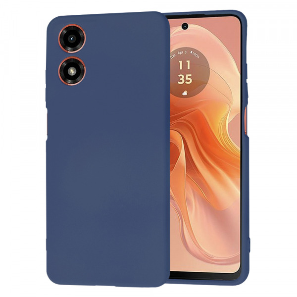 Husa pentru Motorola Moto G04s / E14 / G04, Techsuit, SoftFlex, Bleumarin