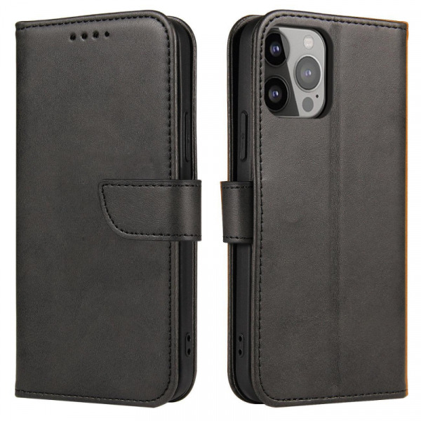 Husa pentru Motorola Moto G17, OEM, Marva Wallet, Neagra