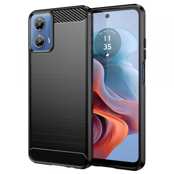Husa pentru Motorola Moto G45 / G34, Techsuit, Carbon, Neagra