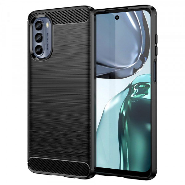 Husa pentru Motorola Moto G62 5G, Techsuit, Carbon, Neagra
