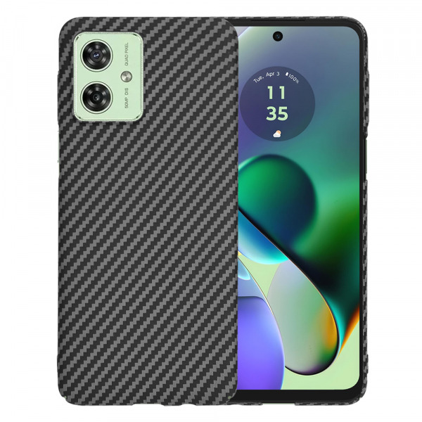 Husa pentru Motorola Moto G64 / G54 Power Edition / G54, Techsuit, Carbonite FiberShell, Neagra
