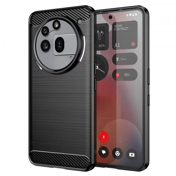 Husa pentru Nothing Phone (3a) Pro, Techsuit, Carbon, Neagra