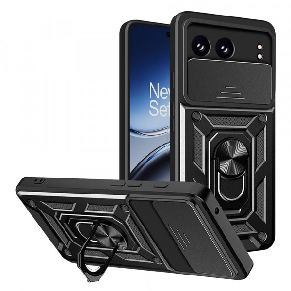 Husa pentru OnePlus Nord 4, Techsuit, CamShield, Neagra