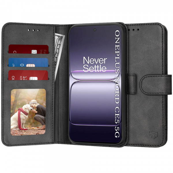 Husa pentru OnePlus Nord CE5, Techsuit, Diary Book, Neagra