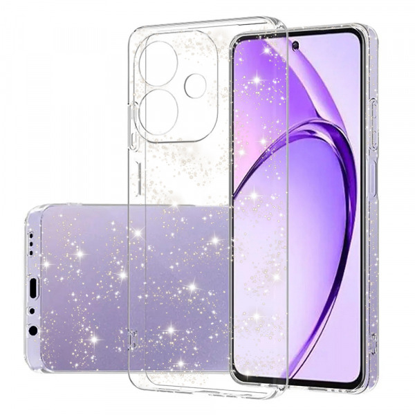 Husa pentru Oppo A3 4G / A3 5G, Techsuit, SparkleSkin, Transparenta