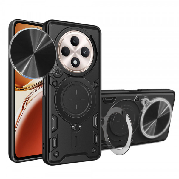 Husa pentru Oppo Reno12 FS 5G / Reno12 FS 4G / Reno12 F 4G / Reno12 F, Techsuit, CamGuard Pro, Neagra